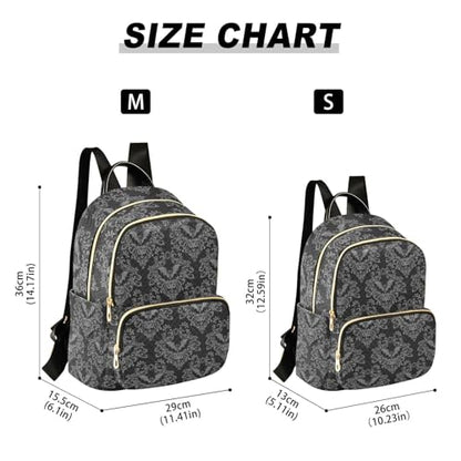 Women Fashion Backpack Purse Casual Lightweight Travel Shoulder Bag Goth Bats Black Rucksack Ladies Bag, Medium - color: Color 02, size: Medium