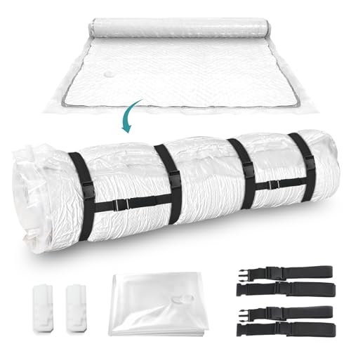 King/Cal-King Vacuum Storage Bag for Mattress with 4 Straps – Vacuum Seal Mattress Bag for Memory Foam and Latex, Easy Moving, Shipping and Storage - size: King/Cal-King