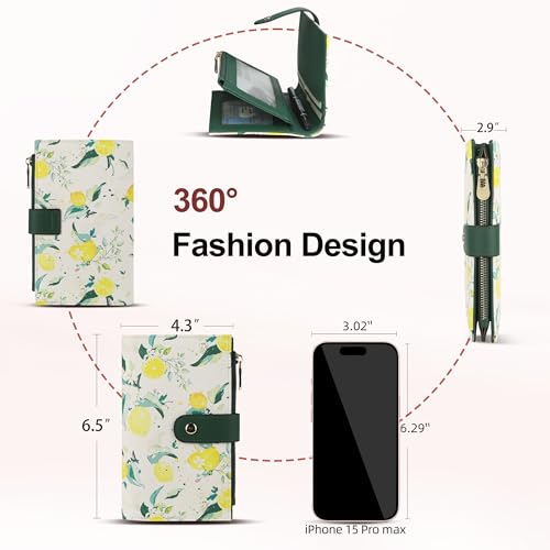 yiijay Womens Wallet RFID Blocking Vegan Leather Trifold Clutch Credit Card Holder Ladies Travel Wallet Purse with Pen Holder - color: 2Lemon