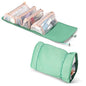 Roll Up Makeup Bag, Hanging Toiletry Bag, 4 in 1 Detachable Cosmetic Bag, 4 Removable Storage Bags, Travel Makeup Organizer Bags for Women Men(Green) - color: Green