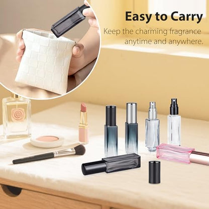 Perfume Travel Refillable Atomizer, 3 Pack 10ml Leak Proof Refillable Perfume Bottle for Air Travel, Purse and Business Trips, Glass Atomizer Sprayer for Cologne with Funnel & Pipette - color: Dark Gray