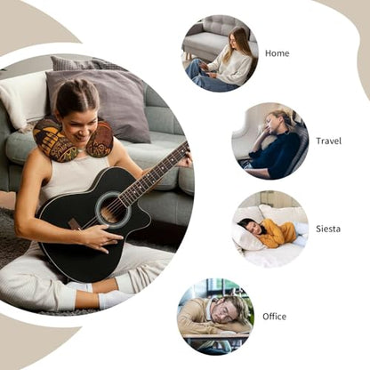 African Map Ethnic Pattern Travel Pillow Neck Rest Soft Comfortable Memory Foam Travel Neck Pillow U-Shaped Sleeping Rest Cushion Travel Accessories for Airplane Car and Office