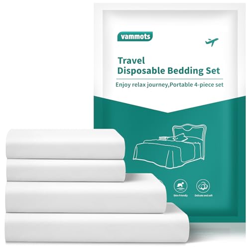 Disposable Bed Sheets for Hotel, King Size Travel Disposable Bedding Set,Disposable Duvet/Comforter Cover,Safe and Portable for Travel,Contains 1bed Sheet 1quilt Cover and 2pillowcases - color: 1 Pack(king Size)