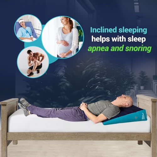 Leg Elevation Pillow by Recovery Wedge, Inflatable Wedge Pillow for Sleeping and Post-Surgical, Improve Circulation and Reduce Swelling, Speed Injury Recovery. (Small Triangle) - size: Small Triangle