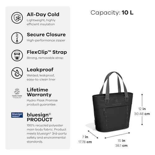 Hydro Flask Carryout Tote - Insulated Tote Bag - 10 L Capacity in Capri Blue