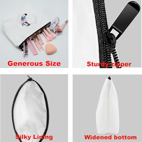 Romantic Butterfly Heart Makeup Bag Set Gift with Mirror, Cute Butterflies Around Heart Cosmetic Pouch for Women, Sweet Love Print Zipper Clutch for Girlfriend Valentine's Day Gift - color: Butterflies Love heart-white-2S