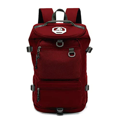 Kalesi Gym Duffle Bag Backpack 4-Way Waterproof with Shoes Compartment for travel Sport Hiking laptop - color: Viva Magenta Red