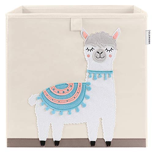 Foldable Animal Cube Storage Bins Fabric Toy Box/Chest/Organizer for Kids Nursery, 13 inch (Llama) - color: Llama
