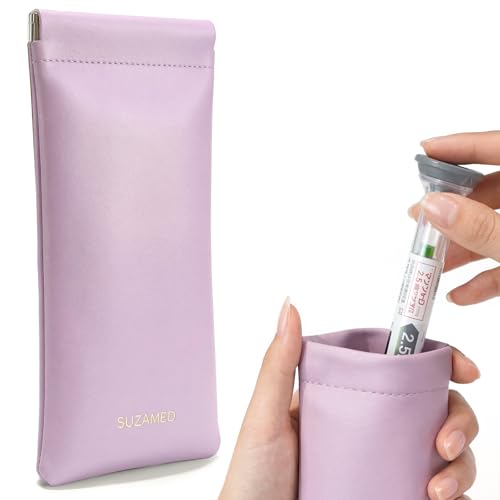 Insulin Cooler Travel Case TSA Approved, Portable Insulin Clip Pocket Carry Case Insulated Organizer for 2 Insulin Pens & Zepbound & Mounjaro Injector Pens Diabetic Supplies (Purple) - color: Purple