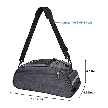 MOSISO Bike Rack Bag, Waterproof Bicycle Trunk Pannier Rear Seat Pouch Cycling Bike Carrier Backseat Storage Luggage Saddle Shoulder Bag - color: Space Gray