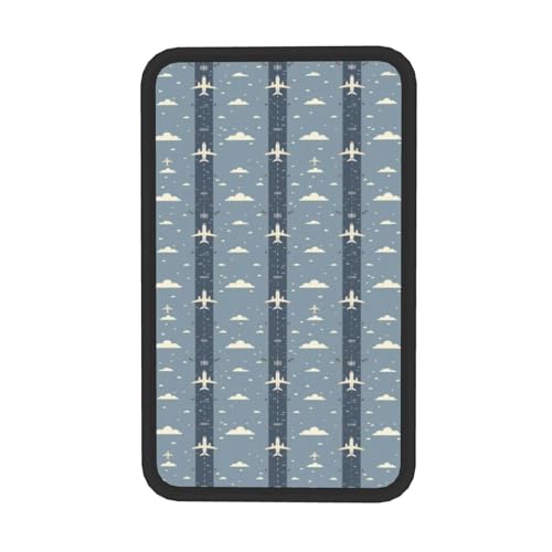 Airplanes and Runways 1 Print Car Center Console Cover Universal Neoprene Car Armrest Storage Box Decoration Protector Pad for Car Truck SUV, Interior Accessories