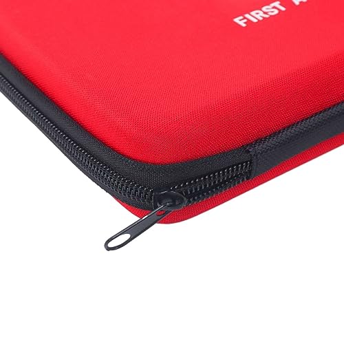 EVA Empty Mini Pouch First Aid Hard Case - Emergency Medical Kit for Camping & Outdoor (Red) - color: Red L
