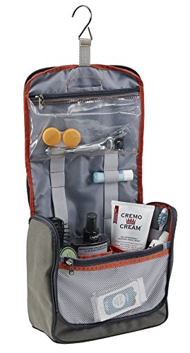 Lewis N. Clark Brushed Twill Hanging Toiletry Kit Bag for Travel Accessories, Shampoo, Cosmetics + Personal Items, Tan - color: Tan