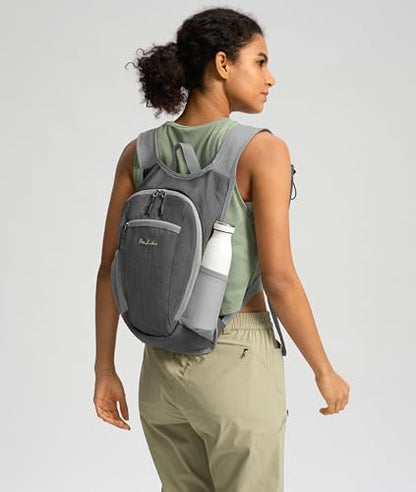 Uselike 10L Small Hiking Backpack Travel Daypack Lightweight Packable Back Pack for Women Men(Iron Grey) - color: Iron Grey