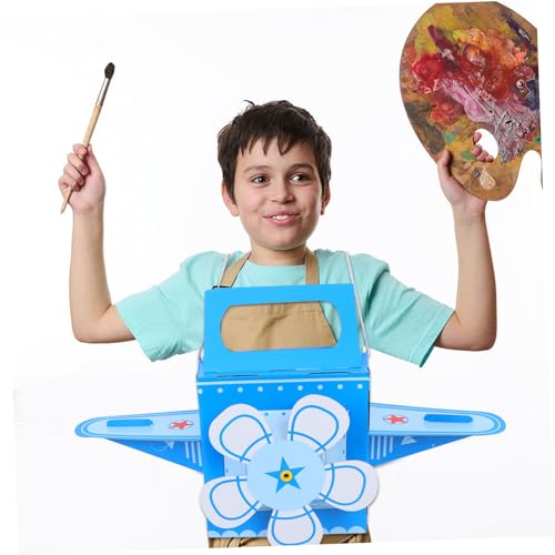 Yardwe Wearable Cardboard Airplane for DIY Aircraft Kit for Inspires Creativity Roleplaying Fun Design for Family Bonding Activities