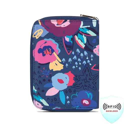Travelon RFID Blocking Passport Zip Wallet - color: Mod Floral