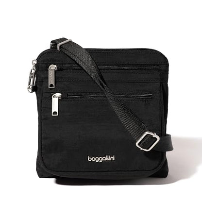 Baggallini Securtex Anti-Theft Crossbody - color: Black