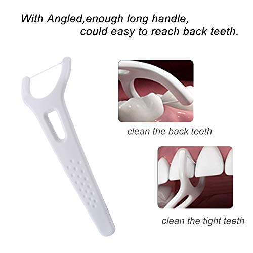 FAMILIFE Dental Floss Unwaxed Dental Floss Picks Unflavored Fluoride Free Back Teeth Toothpicks Flossing Flossers Threaders Sticks with 4 Travel Handy Cases 120 Count - color: Back Teeth 120 Pcs