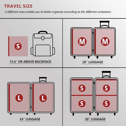 Travel Vacuum Bags for Clothing with Rechargeable Electric Pump, Compression Packing Cubes Organizer Storage for Luggage Suitcase, Space Saver Seal Bags for Vacation Cruise, 8 Medium - style: 8 Medium