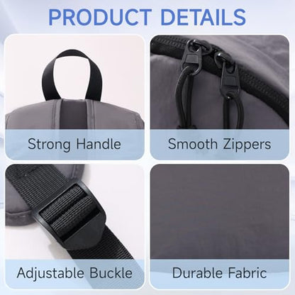 Lightweight Hiking Bag 16L Waterproof,Foldable Backpack for Hiking Essentials,Packable Back pack for Cycling Gym,Grey - color: Grey