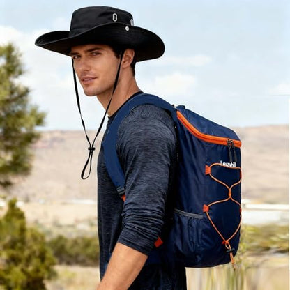 levayhill 16L Foldable Hiking Backpack,Small Packable Daypack,Dark Blue | Lightweight ,Outdoor Collapsible Rucksack,Ultralight Folding Back Pack, Water Repellent, Men Women Travel Gym, Easy Carry-on - color: Dark Blue