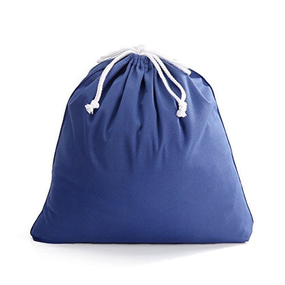 100% Cotton Canvas Travel Laundry Bag, 2-Pack (Small, Navy) - color: Navy, size: Small