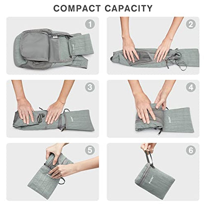 G4Free 10L/15L Hiking Backpack Lightweight Packable Hiking Daypack Small Travel Outdoor Foldable Shoulder Bag - color: Grey, size: 20L