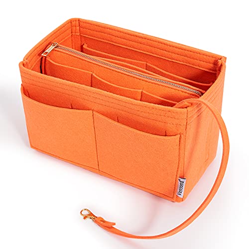 Vercord Felt Organizer Insert For Purse Handbag Tote Bag In Bag Inside Shaper Divider Neo Orange Small - color: A Orange, size: Small