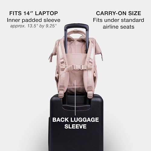 Portland Gear Cascade Compact Backpack, Weatherproof Construction, Perfect for Daily Use and Travel, Padded Laptop Sleeve and Adjustable Straps, 13.5L, Blush - color: Blush