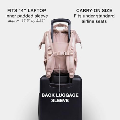 Portland Gear Cascade Compact Backpack, Weatherproof Construction, Perfect for Daily Use and Travel, Padded Laptop Sleeve and Adjustable Straps, 13.5L, Blush - color: Blush