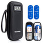 YOUSHARES Insulin Cooler Travel Case with Temperature Display - Refrigerated Medicine Cooling Bag with 2 TSA Approved Ice Pack, Medication Pen Diabetic Supplies Organizer for Trip and Daily - color: 02 Black