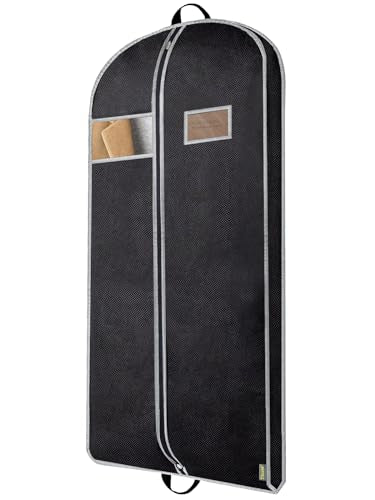 BALEINE 1PK Heavy Duty Garment Bag with Shoe Storage Travel Bag for Dresses, Suit, Coats Travel Essential (60", Black) - color: Black, size: 60" 1PK