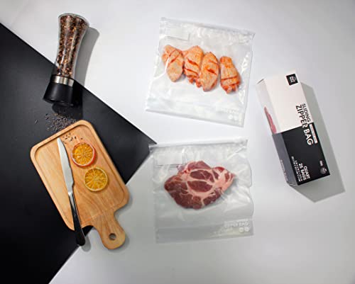 Quart Slider Storage Bags- 150 Count, Featuring Expandable Bottom, Zero BPA, Microwave-Safe(6 boxes of 25) - size: QUART