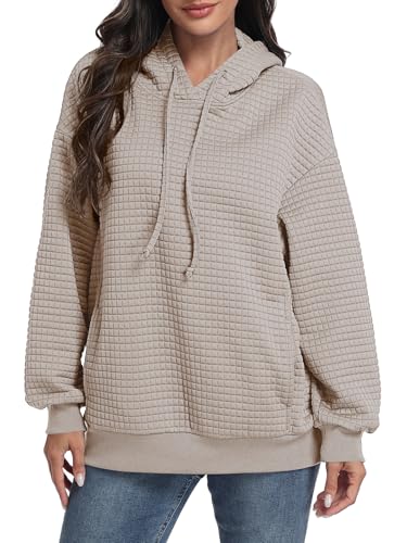 SeSe Code Hoodie With Eye Mask Waffle Hooded Sweatshirts Womens Travel Airplane Sleep Hoodies Mens Oversized Pullover - color: Apricot, size: XX-Large