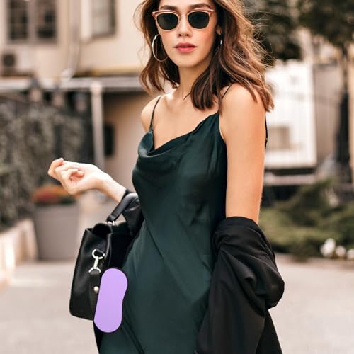 Sunglasses Soft Case, Ultra Light Portable Neoprene Zipper Glasses Case for Men Women - color: Purple