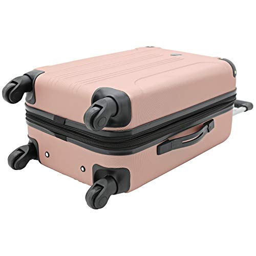 Travelers Club Chicago Hardside Expandable Spinner Luggage, Rose Gold, 3 Piece Set - color: Rose Gold, size: 3 Piece Set