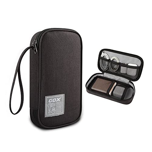 GOX Cable Organizer Pouch – Case for Chargers and Cords, Cord Organizer Travel Black, Small Cable Organizer Bag for Earbuds & Tech Accessories(Black) - color: BLACK-Small