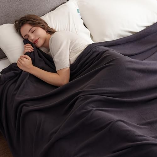 Berkshire Blanket Microfleece Twin Size Bed Blanket Black,Lightweight Soft Breathable Plush Micro Fleece Blanket for Bed Couch Sofa,60x92 Inches - color: Black, size: Twin/Twin XL