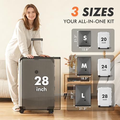 GONGSHI Vacuum Seal Bags for Clothing Travel & Home Storage, Travel Vacuum Bags with Pump,Space Saver for Blankets, Comforters, Pillows, Clothes,18 Combo