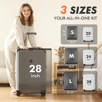 GONGSHI Vacuum Seal Bags for Clothing Travel & Home Storage, Travel Vacuum Bags with Pump,Space Saver for Blankets, Comforters, Pillows, Clothes,18 Combo