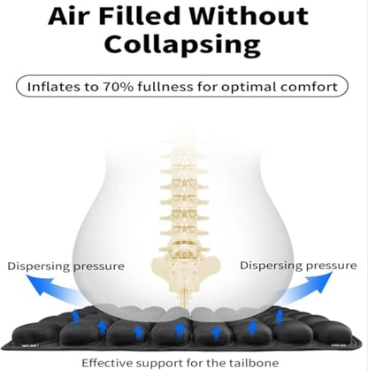 MUGUOY Travel Cushion Airplane Seat, Portable Airplane Seat Cushion for Long Flights,42 Bubbles Pressure Relief Inflatable seat Cushion for Air Travel