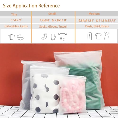 Frosted Packaging Bag, 50PCS 7.9X9.8 Inch Clear Plastic Poly Bags, Reclosable Clear Poly Bags with Vent Holes for Packaging Socks, Board Games, Underwear Leggings, Toys - size: 50 Pcs 7.9*9.8"