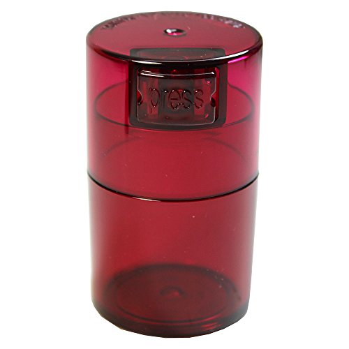 Tightpac Vitavac - 5g to 20 grams Airtight Multi-Use Vacuum Seal Portable Storage Container for Dry Goods, Food, and Herbs - Red Tint - color: Rose