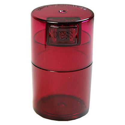 Tightpac Vitavac - 5g to 20 grams Airtight Multi-Use Vacuum Seal Portable Storage Container for Dry Goods, Food, and Herbs - Red Tint - color: Rose