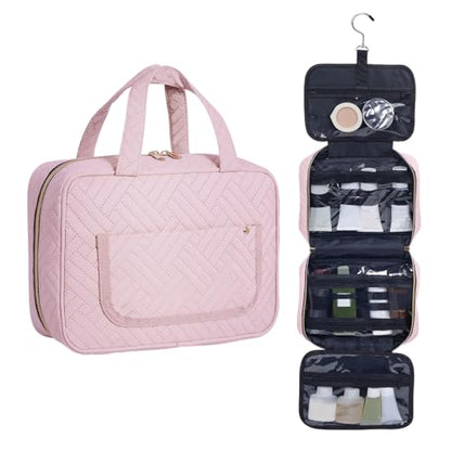 Hanging Toiletry Bag for Women Cosmetic Toiletries Travel Bag, Pink One - color: Pink One