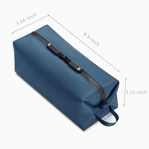 Comfyable Small Toiletry Bag for Men, Slim Mini Toothbrush Bag, Dopp Kit Bag - color: Blue+, size: Medium