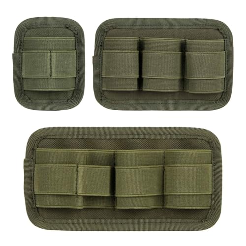 3 Piece EDC Elastic Bag Insert Pouch Panel Hook Backed Accessories Holder, Tactical Backpack Insert Modular Organizers and Storage Pouch - color: Green