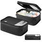 ONTYZZ Travel Vacuum Compression Bags 12 inch Space Saver Bags Vacuum Travel Case with IP67 Waterproof Zipper for Socks, Underwear, Two Bag Black - color: 12'' Two Bag