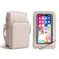 Crossbody Cellphone Purse Women Touch Screen Bag RFID Blocking Wallet Handbag Shoulder Strap - color: Beige-small, size: Small