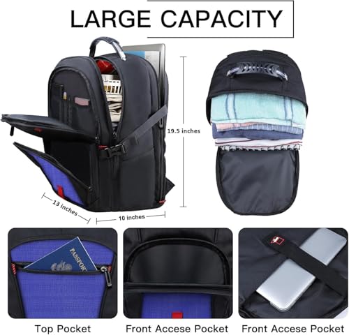 ANTERK Extra Large Backpack, Travel Backpack, Sturdy TSA Water Resistant 17.3 Inch Backpacks, Anti Theft Business Computer Backpacks Gifts for Men Women, Dark Blue - color: Dark Blue, size: 17 inch